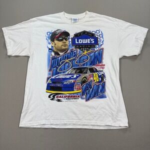 VTG Nascar T-Shirt Jimmie Johnson 48‎ Lowe's Monte Carlo Car Race Men's XL Y2K